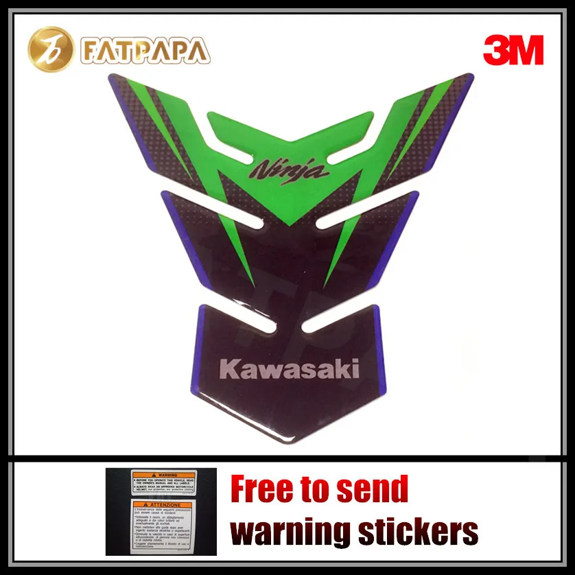 Fit For Kawasaki Logo Motorcycle carbon fiber 3D three dimensional tank