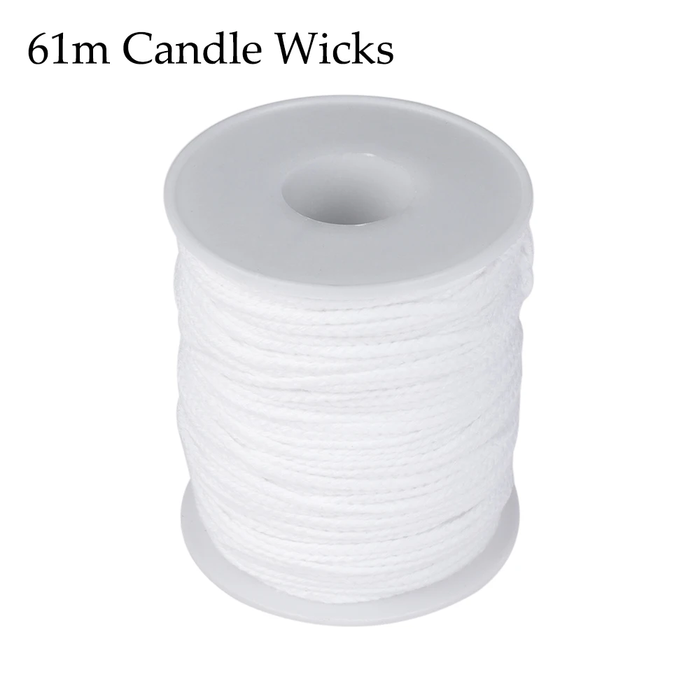 Spool Party Square Braid Candlestick Sustainer Tabs Wax Candle Core Cotton Wick 
