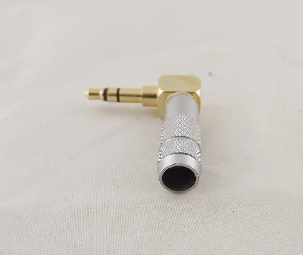 

10pcs Gold Plated 3.5mm Stereo 3 Pole Male Plug Right Angled Audio Connector Solder