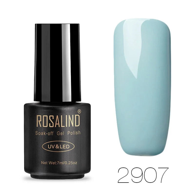 RA2907 ROSALIND набор гель-лаков для ногтей гель Лаки 7 мл дизайн ногтей Маникюр УФ лампа поли гель для ногтей впитать ногти аксессуары - Цвет: RA2907