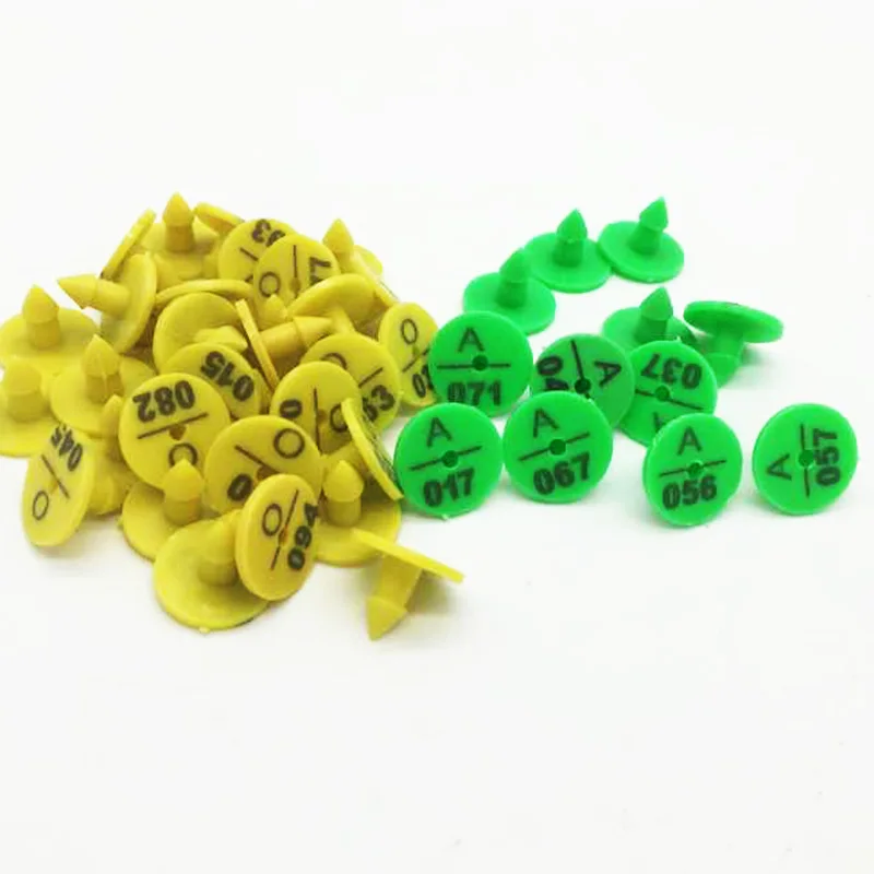 

100pcs Rabbit Ear Tag Signs with The Word Ear Laser Typing Plastic Head Earrings hamster Farm Animal Identification Card