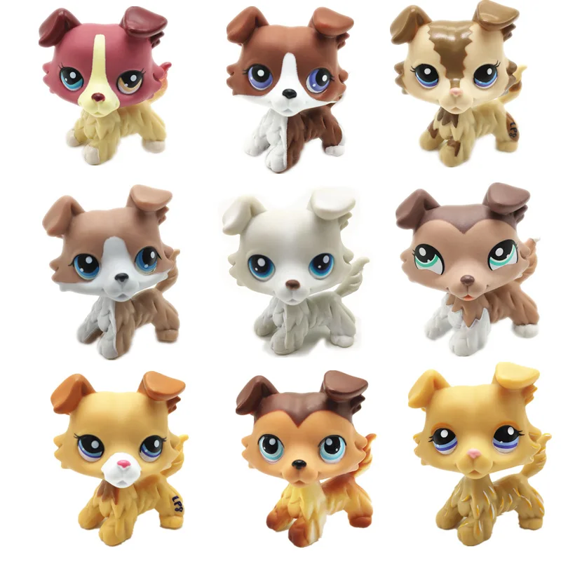 

LPS pet shop 11 styles Collie Short Hair Cat White Yellow Dog Model Figure Collection Cosplay Mini Action Figure Children Gift