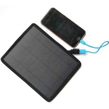

BUHESHUI 8W Monocrystalline Silicon Solar Panel Charger Portable Solar Cell Charger USB Output Outdoor Activity Free Shipping