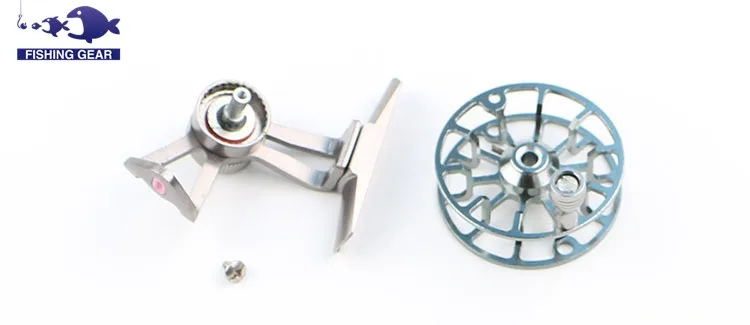 New GoldenSilverRed Mini Winter Ice Fly Fishing Reel Aluminum CNC Fly Reels Raft Fishing Reel Full Metal Fly-Fishing Reels  (8)
