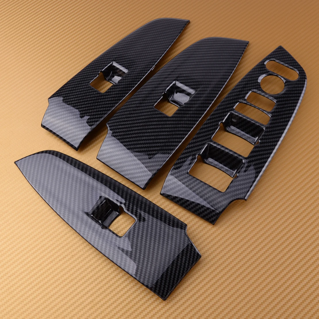 

DWCX 4Pcs/set Carbon Fiber Texture ABS Interior Door Window Lift Regulator Cover Trim Kit Fit for Honda Accord 2018