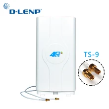 Dlenp 88dBi 4G LTE MIMO Antenna Booster Panel Antenna 700-2600Mhz With 2-TS9 Male Connector with 2 meters Cable