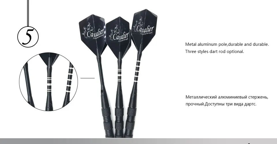 Easytoday 3Pcsset High Quality Darts Steel Tip Metal Barrel Black Darts Shafts Aluminum Darts Flights Entertainment Games Set (5)