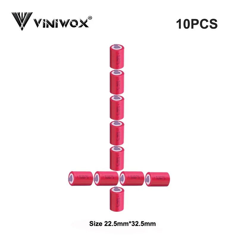 4/5SC 1200mAh фонарик аккумулятор ячейка Электрический 1,2 V перезаряжаемые аккумуляторные ячейки Ni-CD электроинструмент батарея с никелевой пластиной - Цвет: 10PCS