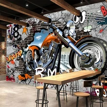 Beibehang пользовательские обои мотоцикл уличное искусство граффити фон обои для дома декоративные 3D Обои фреска ТВ обои
