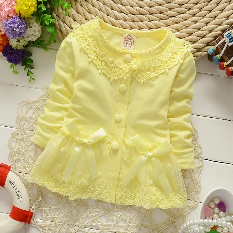 

New Baby Lace Top Long-Sleeved Coat Cotton Coat Children's Coat Love Jacket Free Shipping