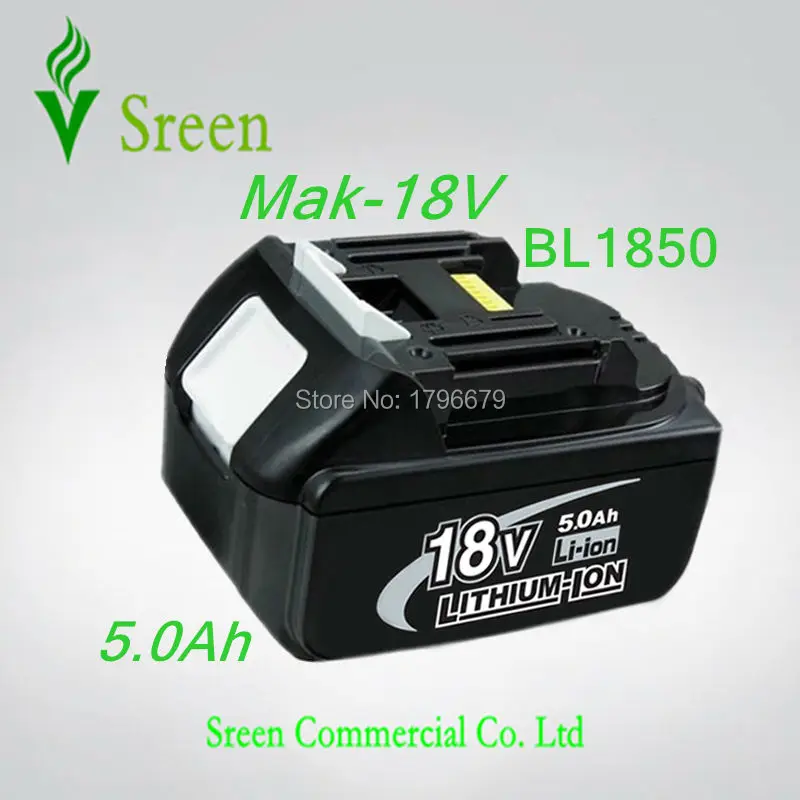 

New Rechargeable Lithium Ion 5000mAh BL1850 Power Tool Battery Replacement for Makita 18V BL1830 BL1840 194205-3 194230-4 LXT400
