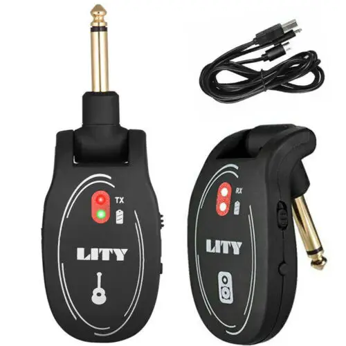 

2.4G Wireless Audio System UHF Transmitter Receiver Kits for Electric Guitar Bass 3E04