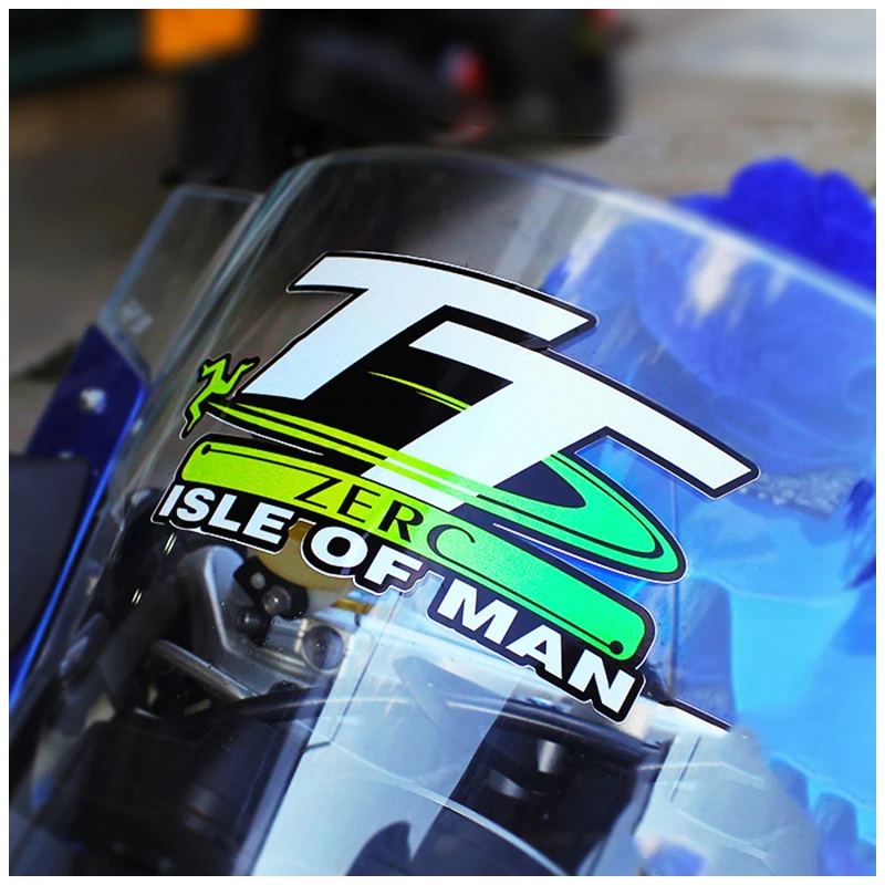 

Motorcycle Sticker TT ISLE OF MAN Motorcycle Windshield Reflective Sticker Notebook Pedal Sticker Racing Sticker
