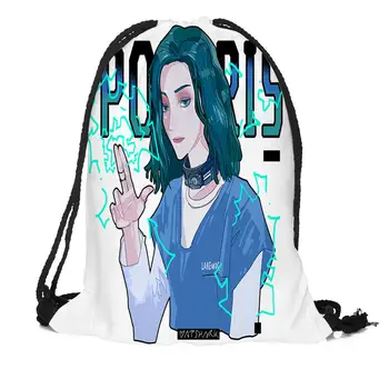 

Custom Emma Dumont Drawstring Bag Silk Soft Bag Large Sapacity Custom Logo Printing Backpack More Size