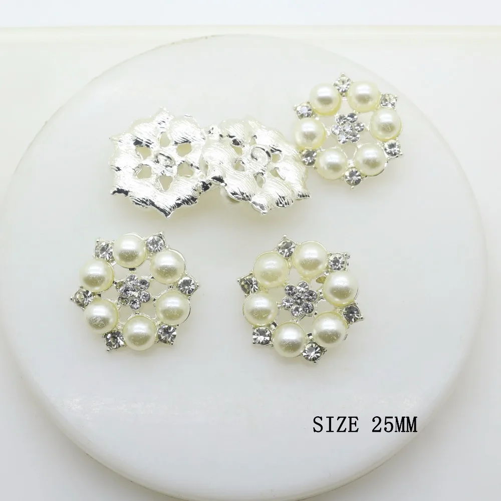New Hot 10pcs 22mm Flower Alloy Diy Jewelry Accessories Rhinestones