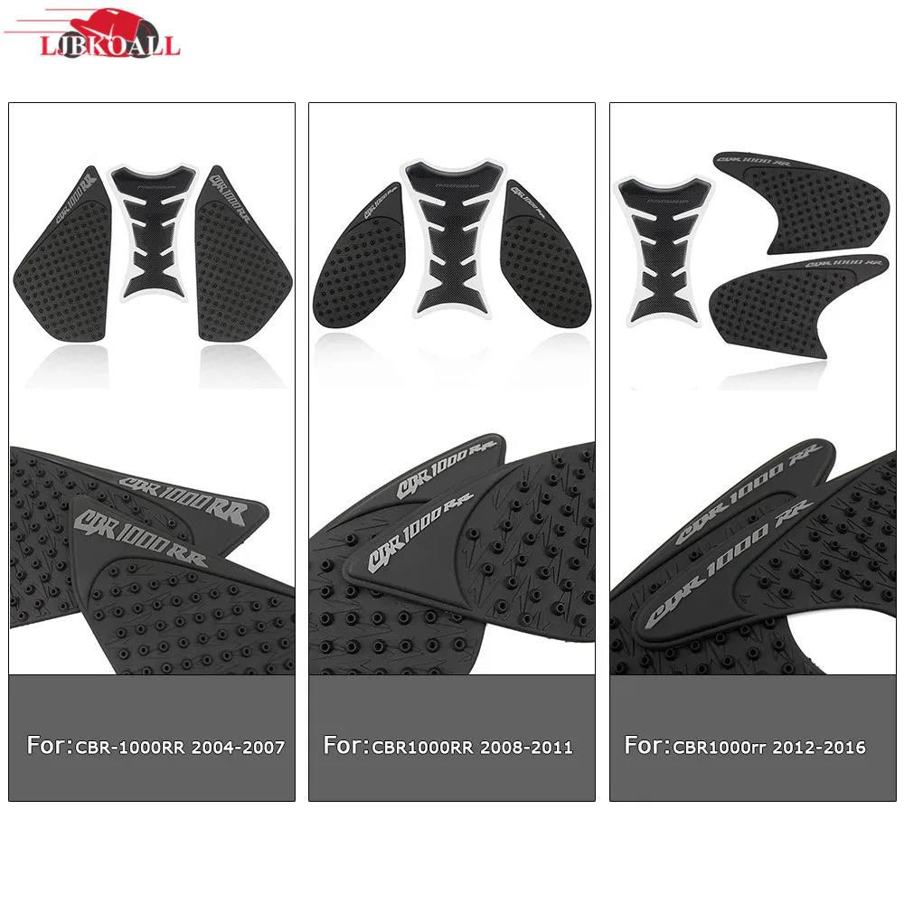 

For Honda CBR1000RR 2004 2005 2006 2007 2008 2009 2010 2011 2012-2016 Anti slip Fiber Tank Pad tank Side Traction 3M Sticker