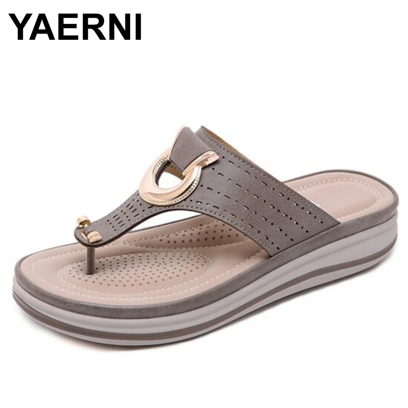 Шлепанцы YAERNILadies из пробковой кожи женские домашние тапочки офисные шлепанцы