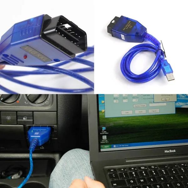 OBD2 USB автомобильный диагностический кабель синий VAG-COM KKL 409,1 автоматический сканер инструмент для сканирования сидений автомобиля диагностические инструменты