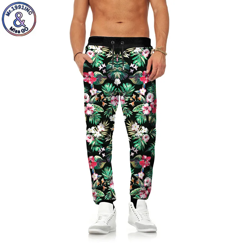 

Mr.1991INC Men Pants 3D Printed Flower Trousers Casual Sweatpants Streetwear Joggers Sweat Pants Pantalon Homme