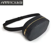 Annmouler, поясная сумка для женщин, Аллигатор, поясная сумка с регулируемым ремнем, чехол для телефона, одноцветная поясная сумка для девочек