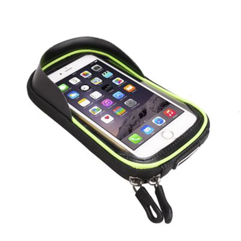 Flash Deal Jueshuai Waterproof Bike Bag Frame Front Head Top Tube Cycling Bag Double IPouch 6.2 Inch Touch Screen Bicycle Bag Accessories 0