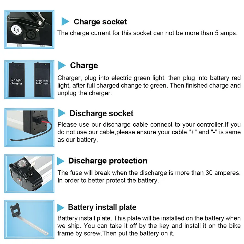 Best 36V 10Ah 18Ah Lithium Battery 36V Silverfish Battery for Electric Bicycle 36V 500W 450W 350W 250W 200W Motor Kits 6 Best 36V 10Ah 18Ah Lithium Battery 36V Silverfish Battery for Electric Bicycle 36V 500W 450W 350W 250W 200W Motor Kits 6