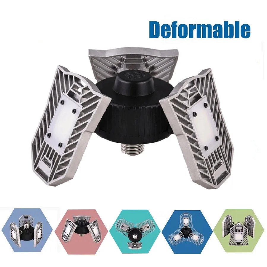 

BEIAIDI 60W Deformable Garage Light, Motion Activated Ceiling Light High Intensity Radar Lamp for Warehouse Workshop Basement