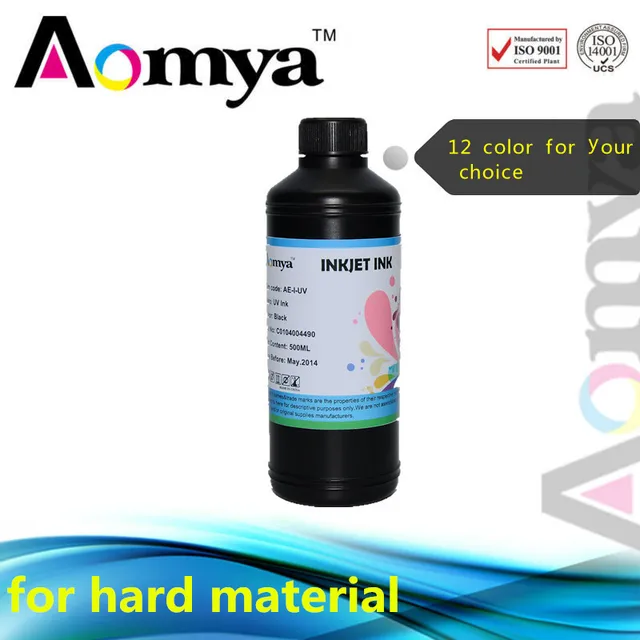 Cheap Aomya LED UV Ink for Epson printer with 3D printing  ,12 Color for you choose 500ml UV LED Ink, DX3 DX4 DX5 DX6 printer head Cheap Aomya LED UV Ink for Epson printer with 3D printing  ,12 Color for you choose 500ml UV LED Ink, DX3 DX4 DX5 DX6 printer head