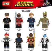 80 шт. Супер Герои танос видение коллектор Алая ведьма Starhawk Капитан Америка Детские Подарочные игрушки comaptible