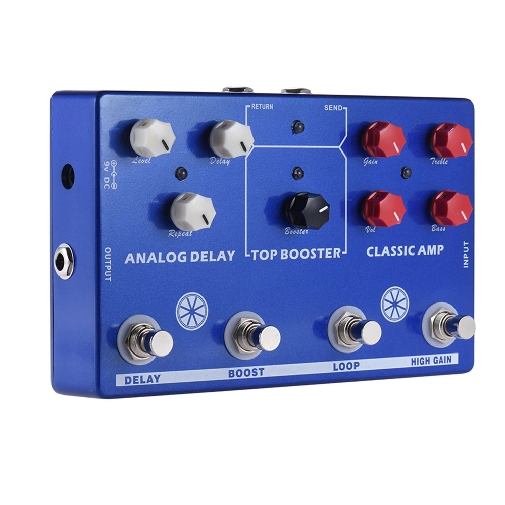Mosky TONE MAKESTATION педаль для гитарных эффектов Мини 4 в 1 Запчасти и аксессуары гитары |