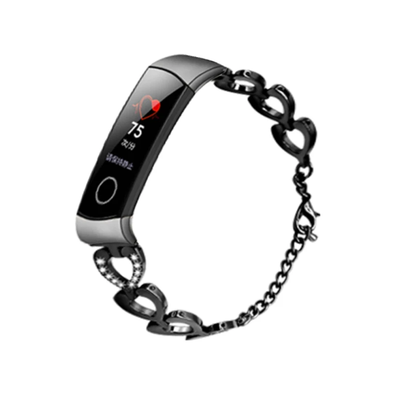 Honor Band 4 браслет металлический ремешок для Huawei honor band в форме сердца подарок