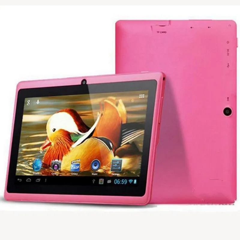 ZDX 7 inch Quad core 1.5GHz android 4.4 tablet pc Q88 allwinner A33 512MB+8GB Capacitive Screen 1024x600 Dual camera WIFI Tablet |