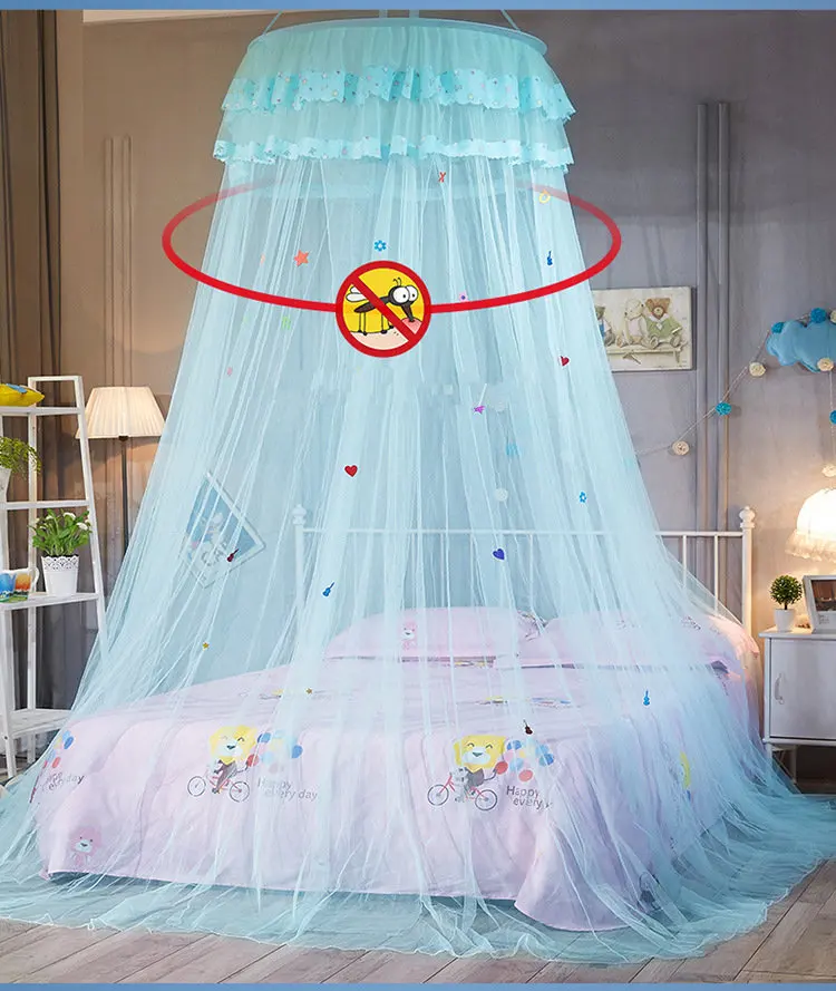 

Free shipping Circular mosquito net tulle for bedding set decoration home for Kids Girls boys students beds cute mosquito net
