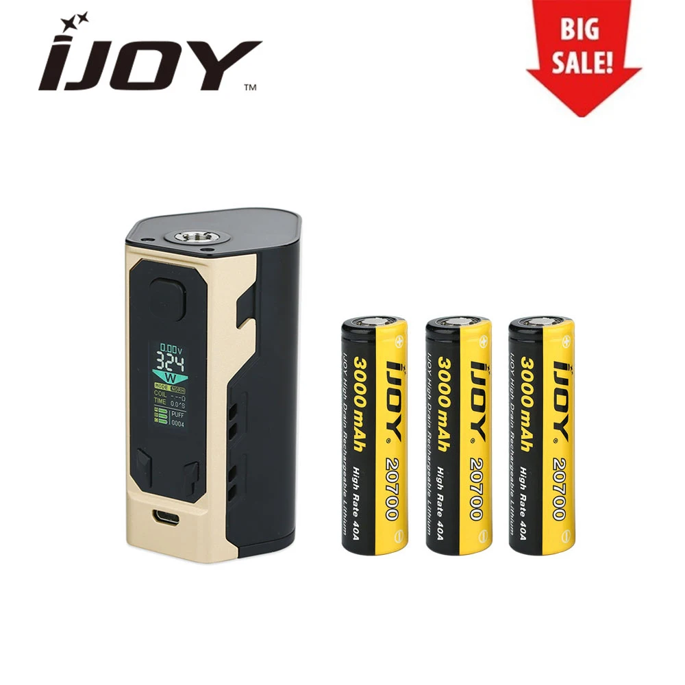 

Clearance IJOY Captain X3 324W 20700 TC MOD 9000mAh With OLED Color Screen & Three 20700 Battery Electronic Cigarette Vape