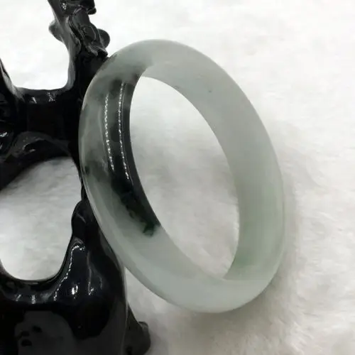 

01997 Chinese Beautiful Natural Green Jadeite Jade Gems Bangle Bracelet