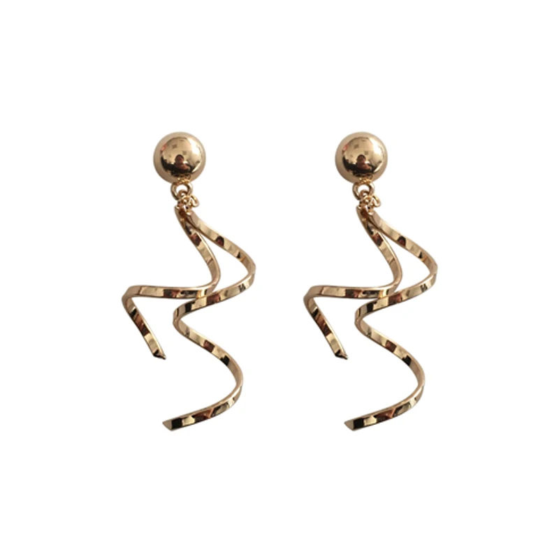 

Fashion Curve Geometry Irregular Earrings Fashion Accessories Women Fashion Jewelry Metal Earrings Wholesale