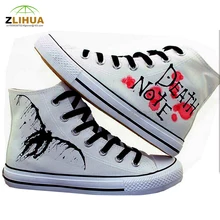 JUP Boys Girls Student Kids Baby Cartoon Death Note Cat Pink Snow White Princess Castle Rabbit Hand Painted Canvas Fashion Shoes
