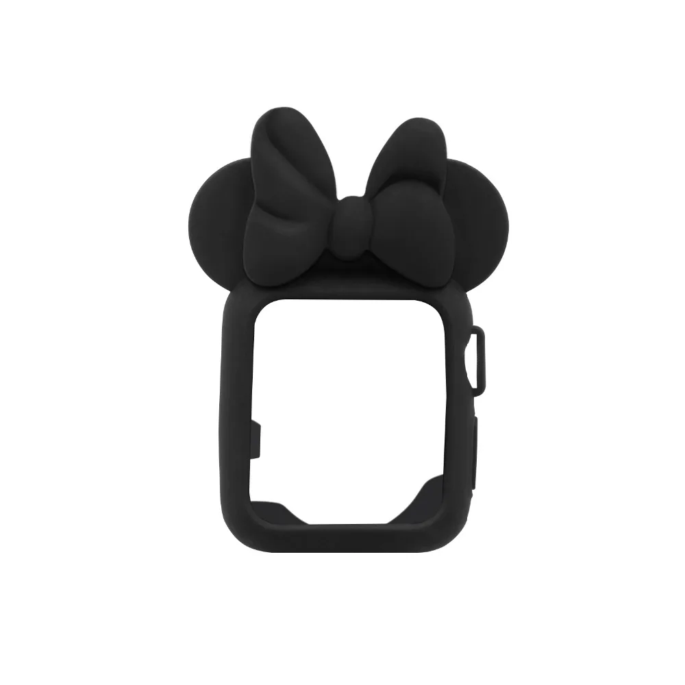 Soft Silicone Protective Cover For Apple Watch Case TPU Mickey Full frame protective Shell Iwatch Series 3 2 1 Watch Band