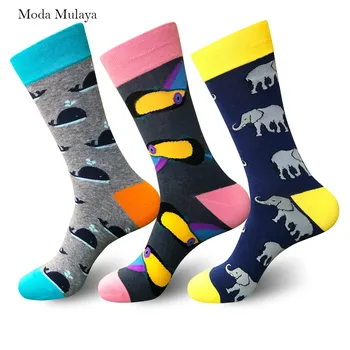 

2020 Men's Happy Socks New Arrival Men 100% Cotton Thermal Funny Socks Novelty Crew Skateboard Hip-pop Streetwear Socks for Men