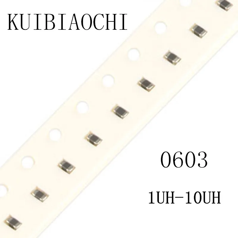 130 шт./лот 0603 набор индукторов SMD 1uH 1.2uH 1.5uH 1.8uH 2.2uH 2.7uH 3.3uH 3.9uH 4.7uH 5.6uH 6.8uH 8.2uH