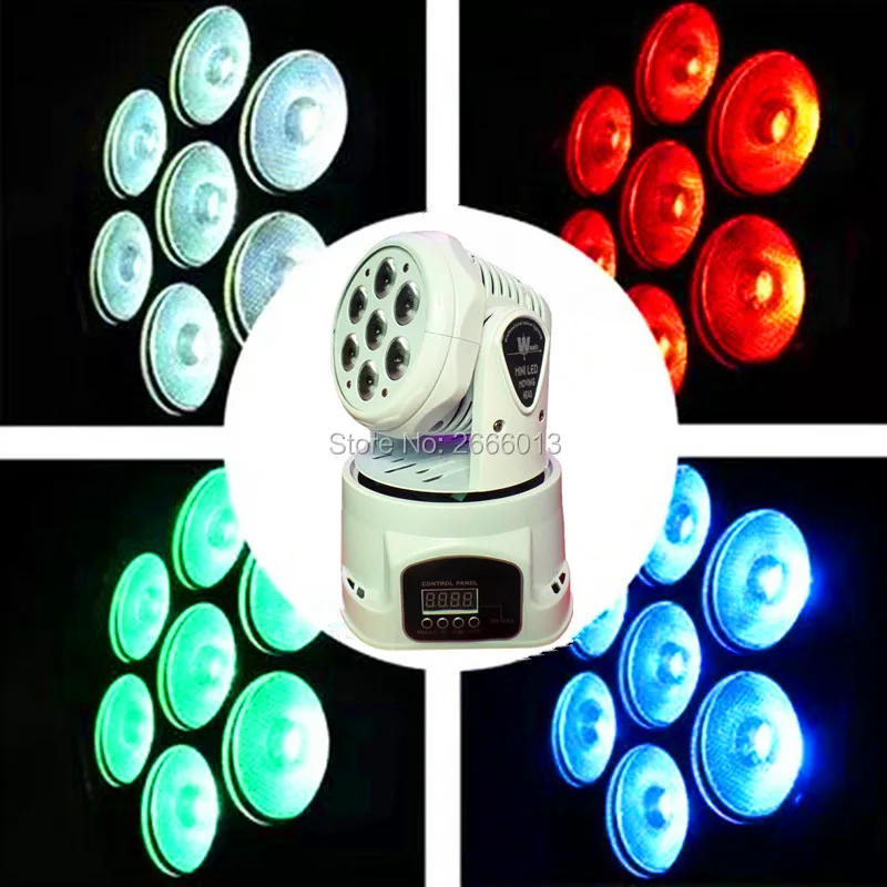 

Niugul 7X12W LED Moving Head Light /DMX512 Effect Stage Lighting/RGBW 4IN1 LED Wash Beam Lights/KTV Bar Club DJ Disco LED Lights