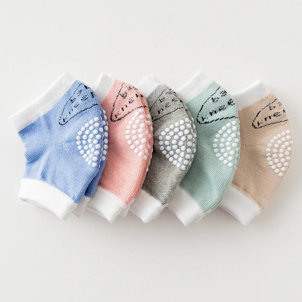 

0-18 Months babys Non-slip Baby Kneecap Summer Children's Cotton KneePad Baby Crawling Knee Pads Terry Thick Mesh Breathable