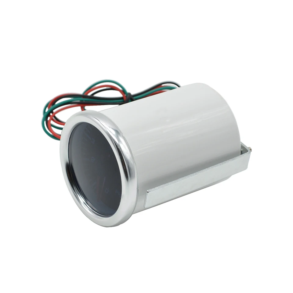 Universal de Fumo Medidor de Pressão de Óleo Luz de Fundo Branca com 7 Apontador Modificado Barras Sensor Frete Grátis 52mm 7 Automóveis e motos