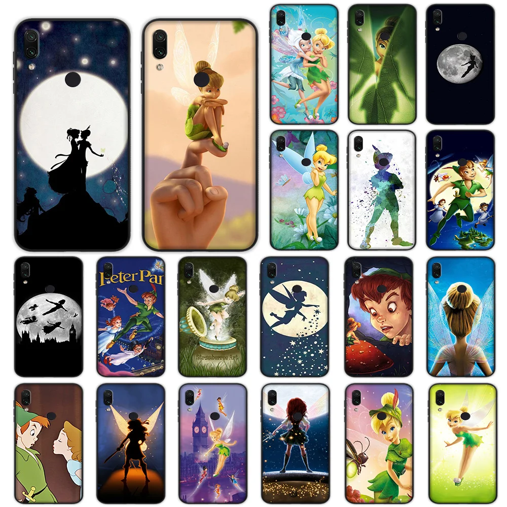 

Peter Pan Wendy Tinker bell Soft Case for Xiaomi Redmi Note 4 4X 6 7 8 Pro 5 Plus 5A 6A Cover