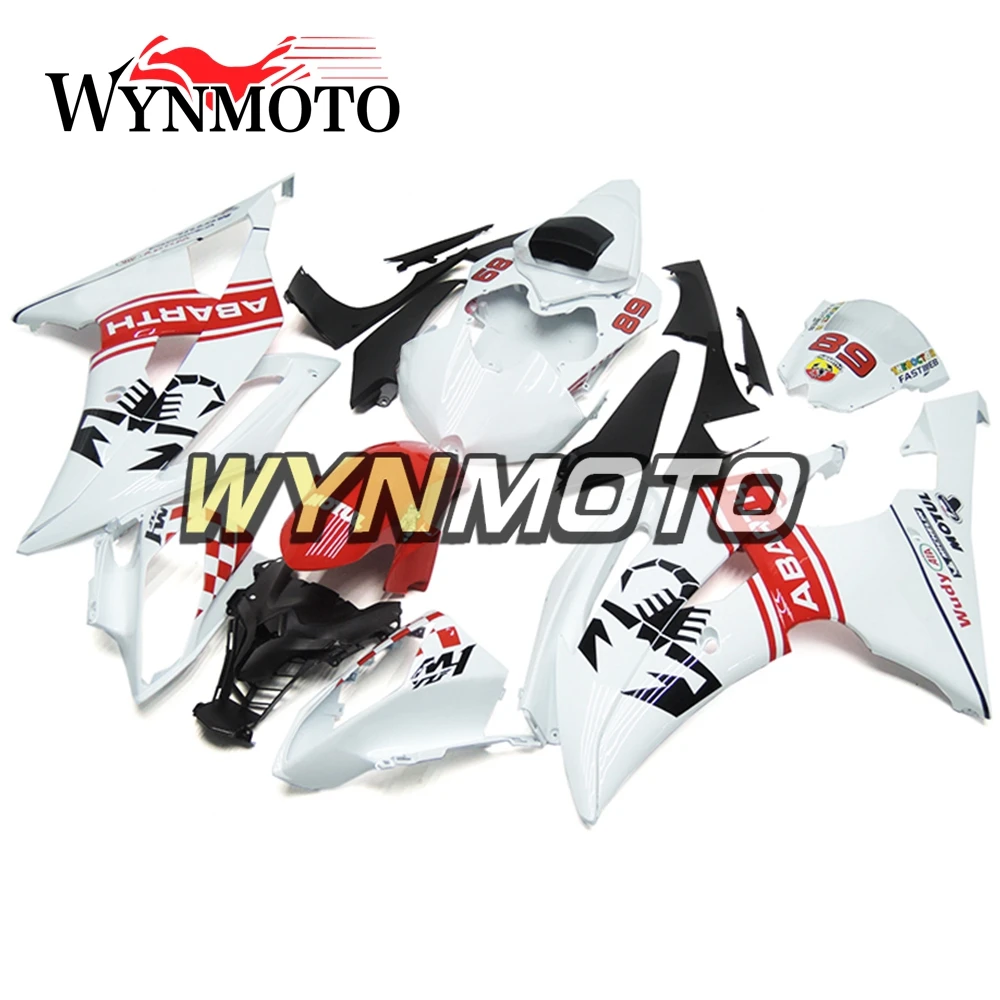 

Complete Fairings Kit For Yamaha R6 2008-2016 08-16 Year Injection ABS Plastics Frames Bodywork Motorbike White Red Cowlings New
