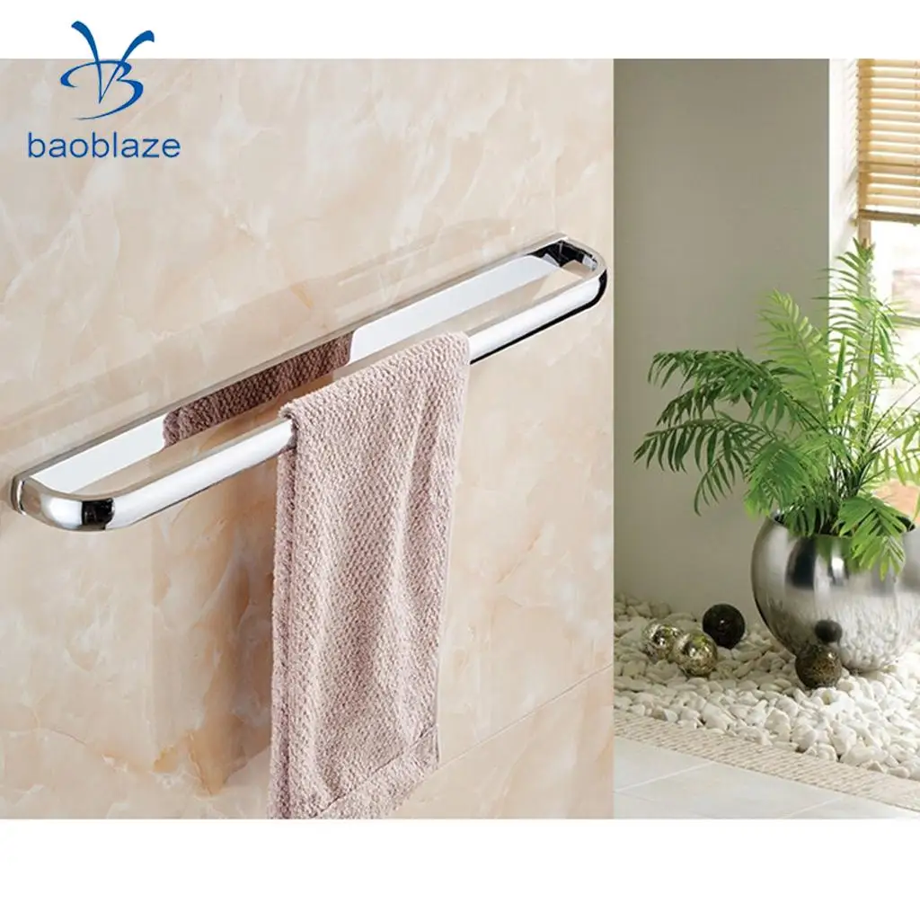 Wall Bathroom Full Copper Toilet Simple Towel Bar Towel Rack 57cm Chrome