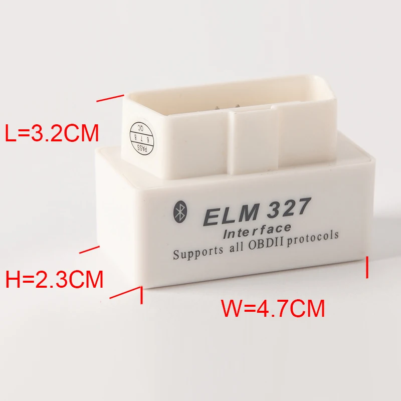 VIECAR V1.5 Супер Мини ELM327 Bluetooth OBD2/OBDII ELM 327 версия 1,5 белый автоматический диагностический интерфейс сканер