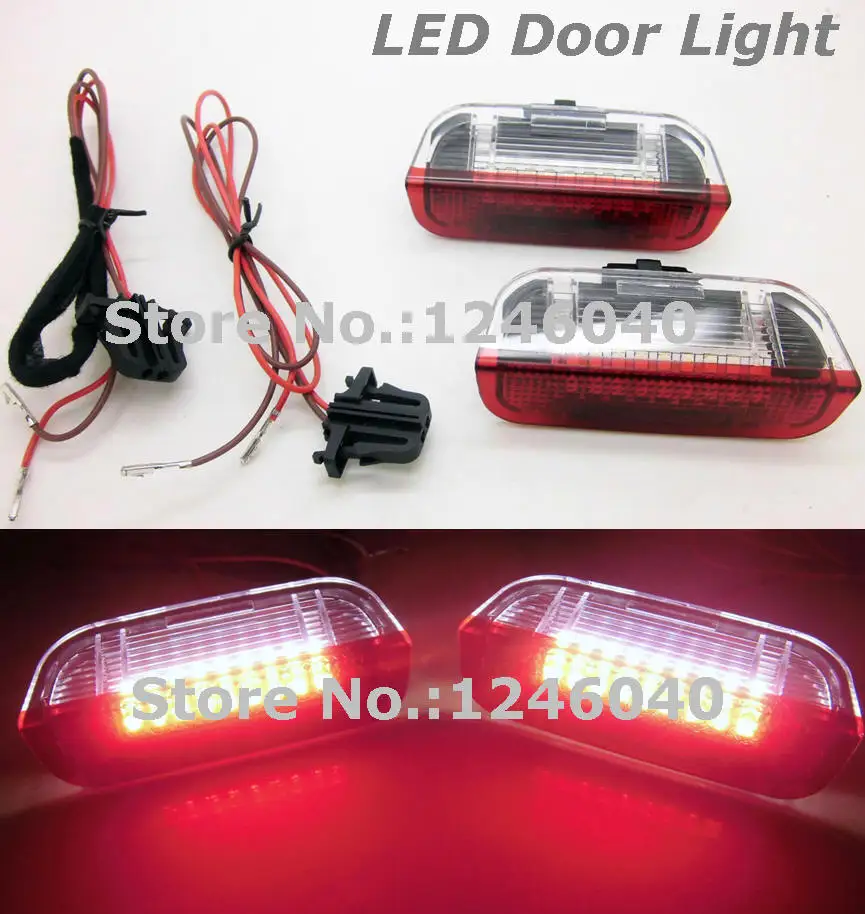 

Dual color white&red LED Door welcome Light lamp for VW Golf5 Golf6 Jetta Passat CC Sharan Touareg EOS Scirocco Skoda superb