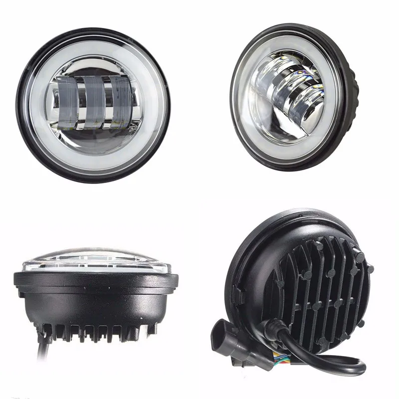 7inch LED Projector Headlight Daymaker + 2x 4.5inch Passing Lights For Harley Chrome c