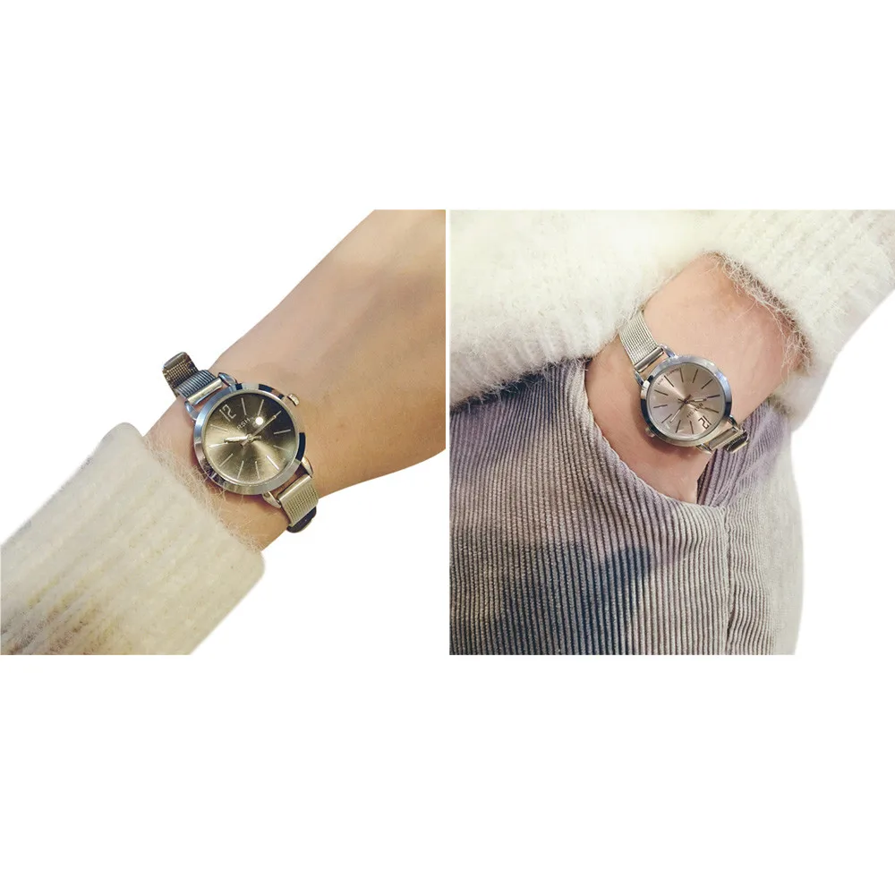 Горячая распродажа женский простой браслет стиль Леди Мода изысканные Изящные наручные часы с маленьким циферблатом Relogio Feminino женские подарки HK& 50